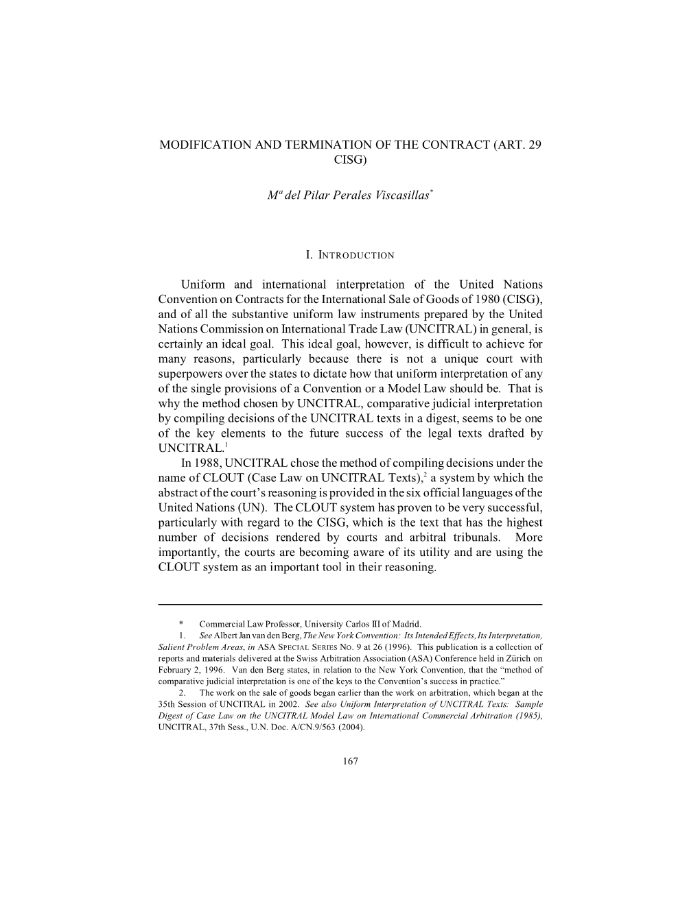 Modification and Termination of the Contract (Art. 29 Cisg)