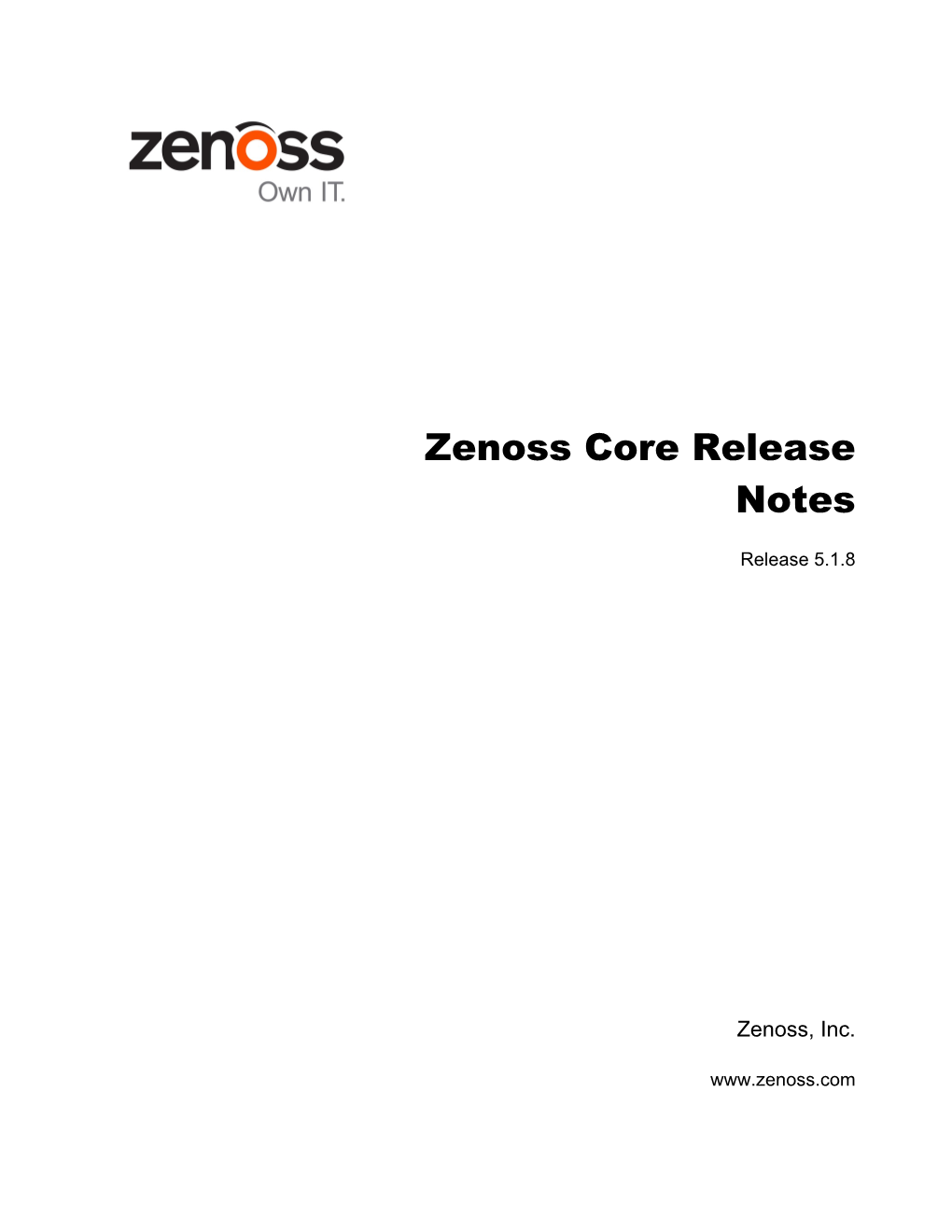 Zenoss Core Release Notes