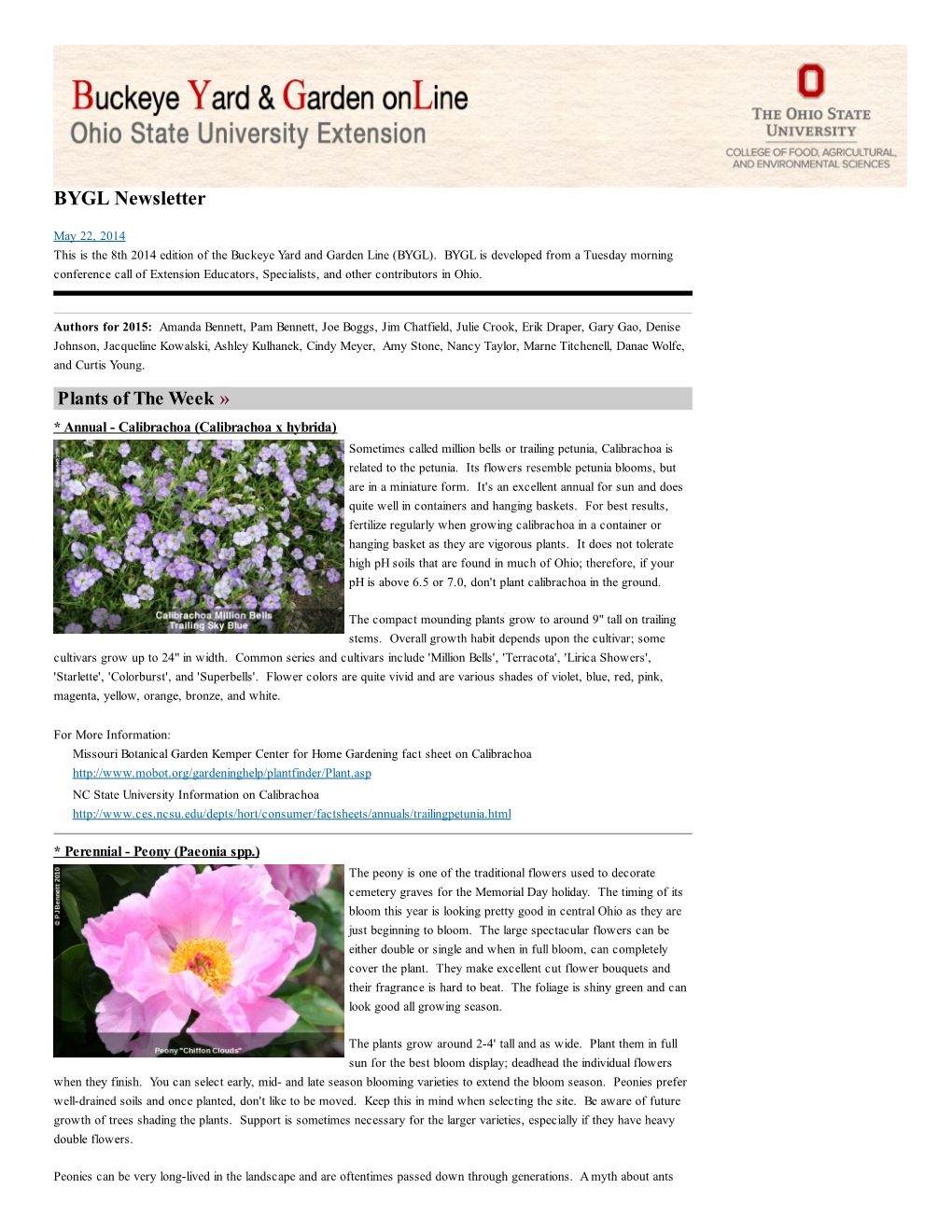BYGL Newsletter | Buckeye Yard & Garden Online