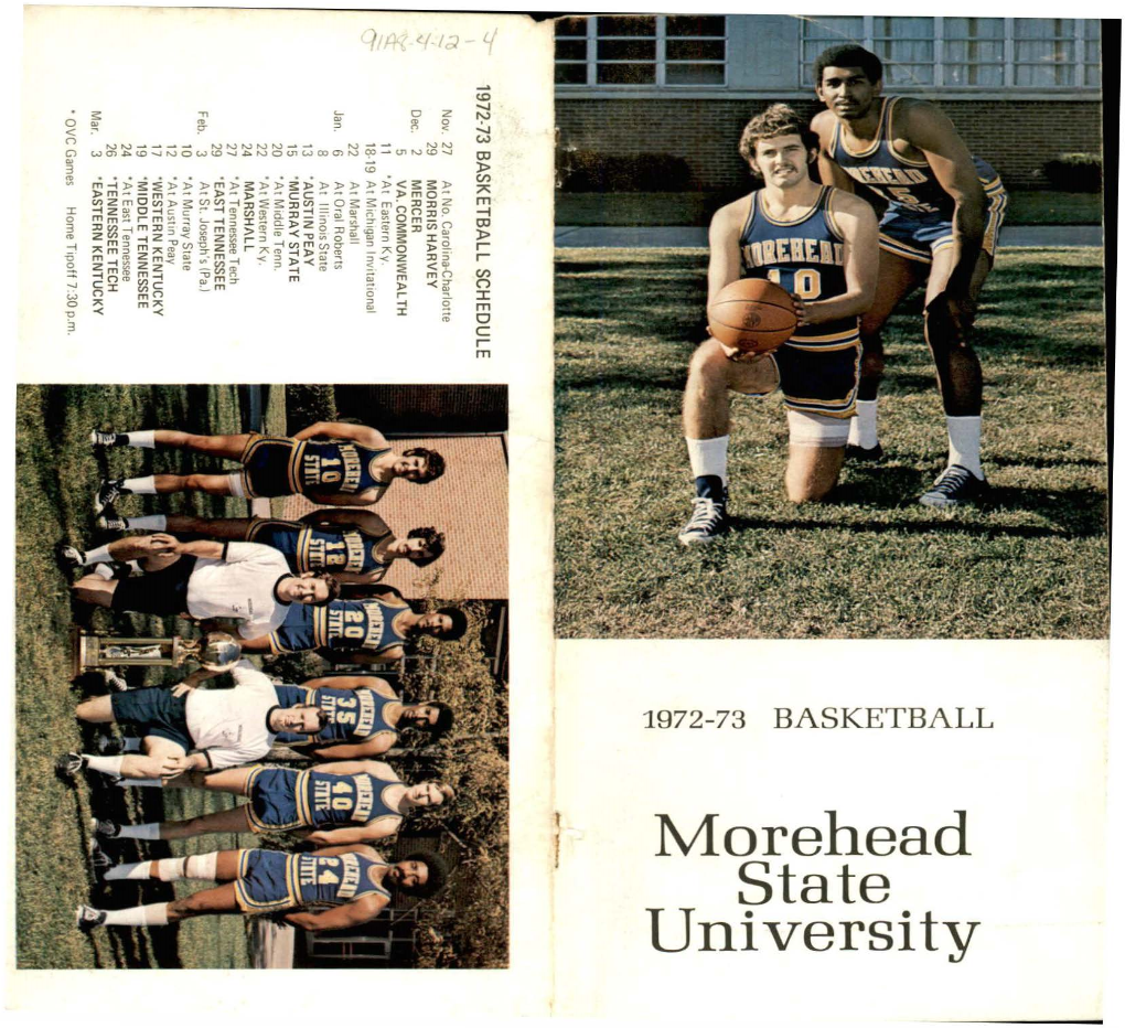1972-73 Basketball Morehead State University