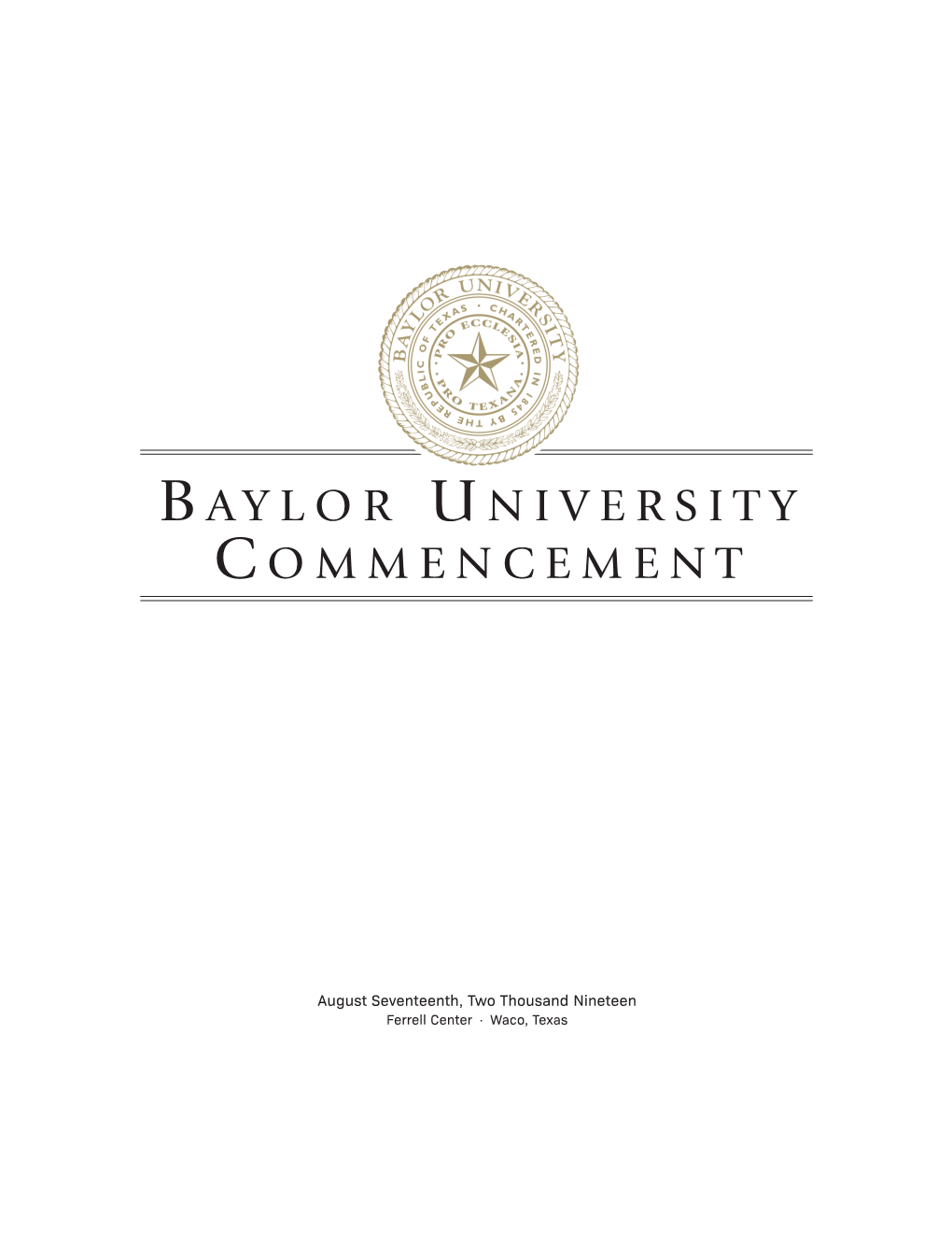 Baylor University Commencement