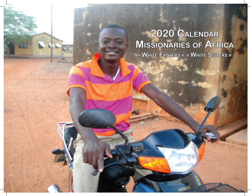 2020 Calendar Missionaries of Africa