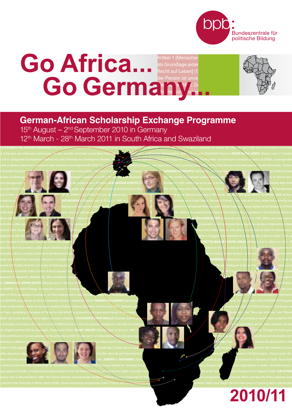 Go Africa... Go Germany...” Exchange Programme Already Entering Its Fourth Run