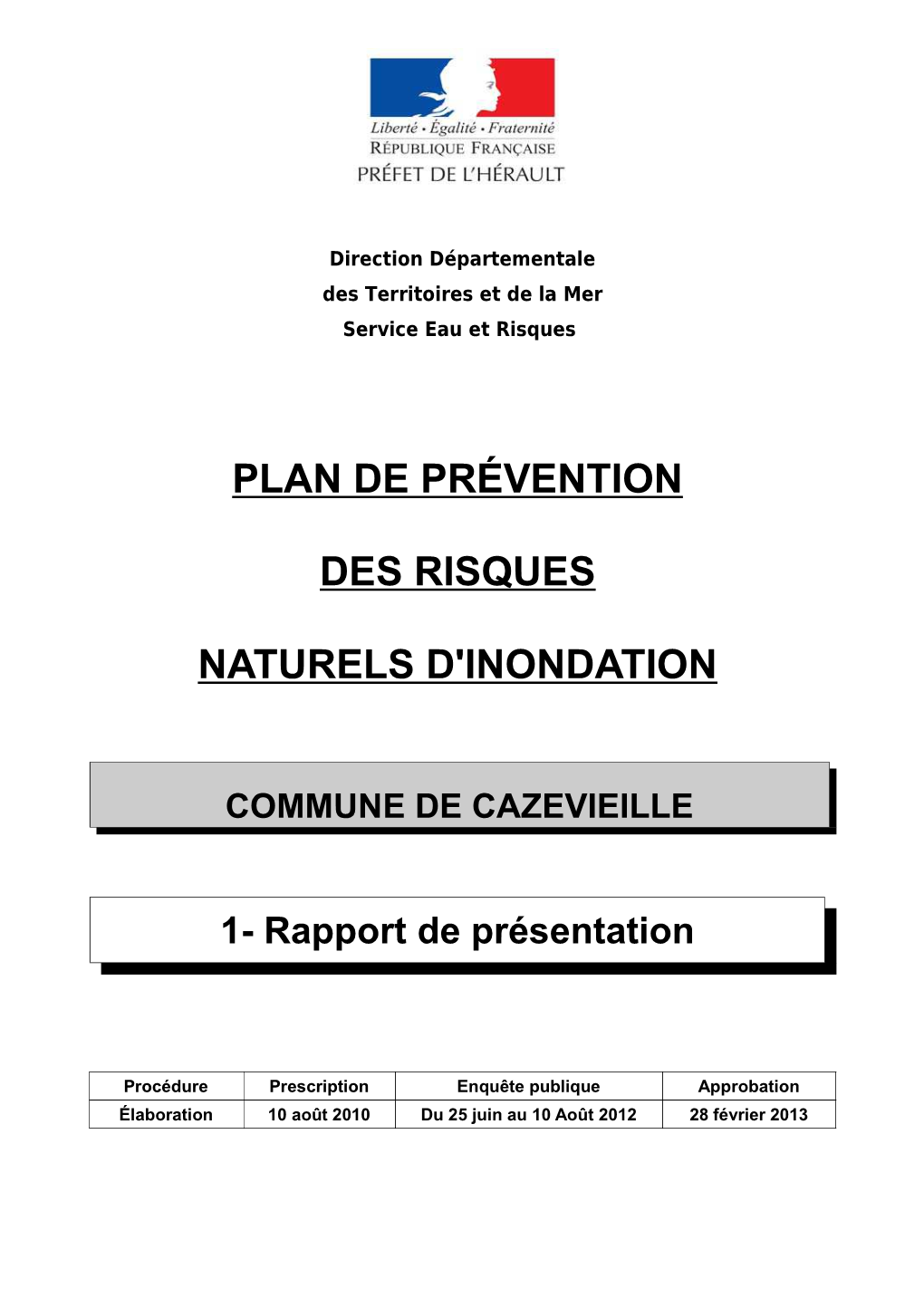 1 Rapport De Présentation Cazevieille