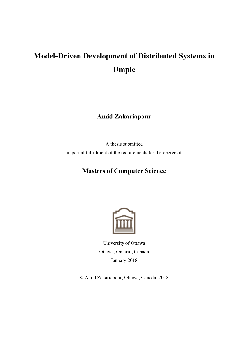 Model-Driven Development of Distributed Systems in Umple