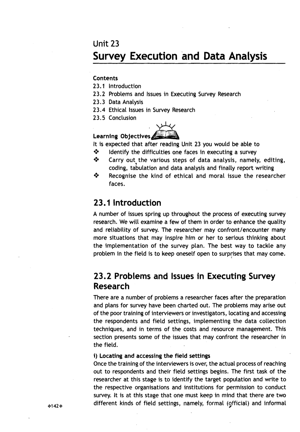 Unit 23 Survey Execution and Data Analysis