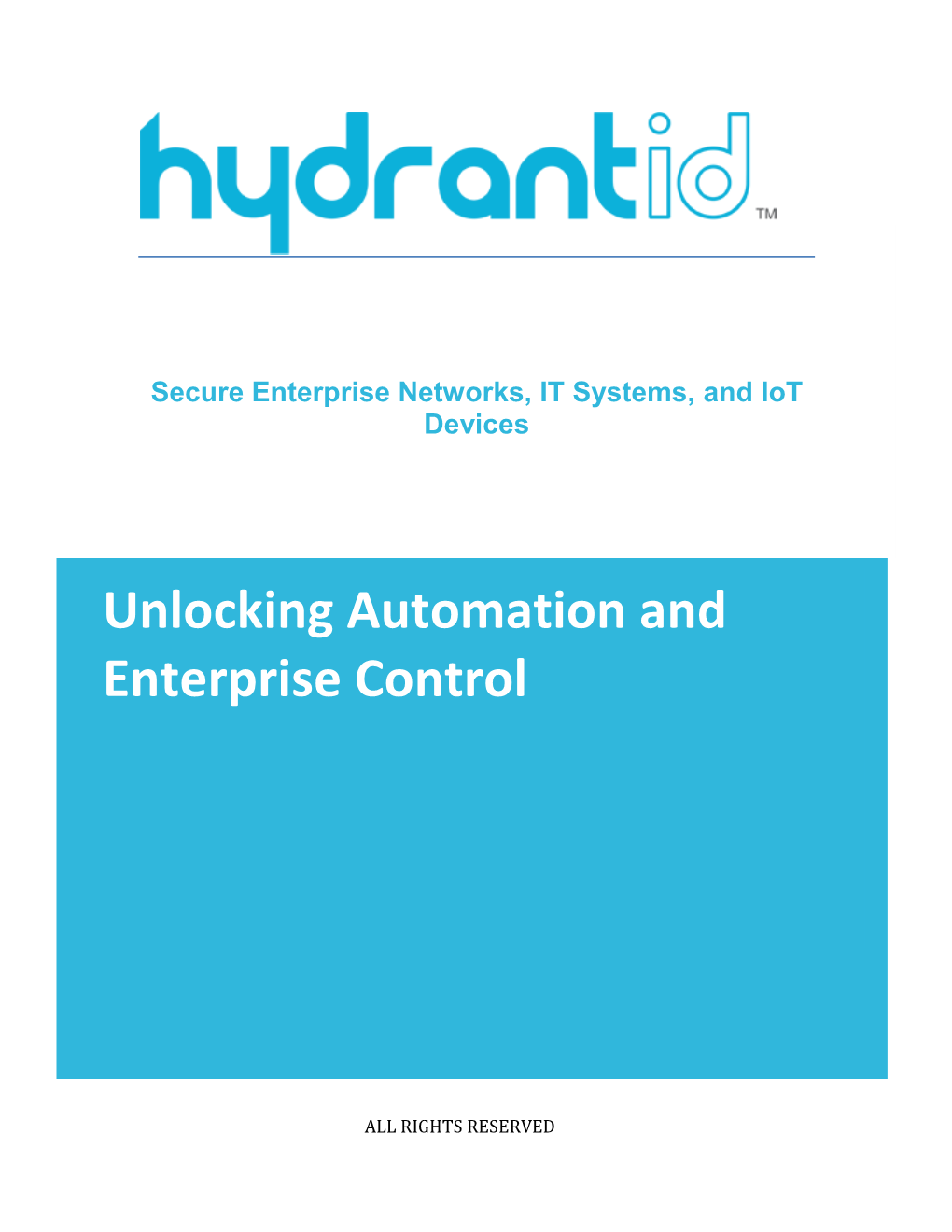 Unlocking Automation and Enterprise Control