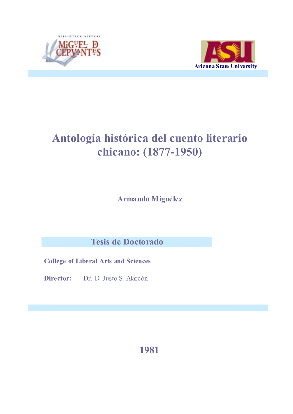 Antología Histórica Del Cuento Literario Chicano: (1877-1950)
