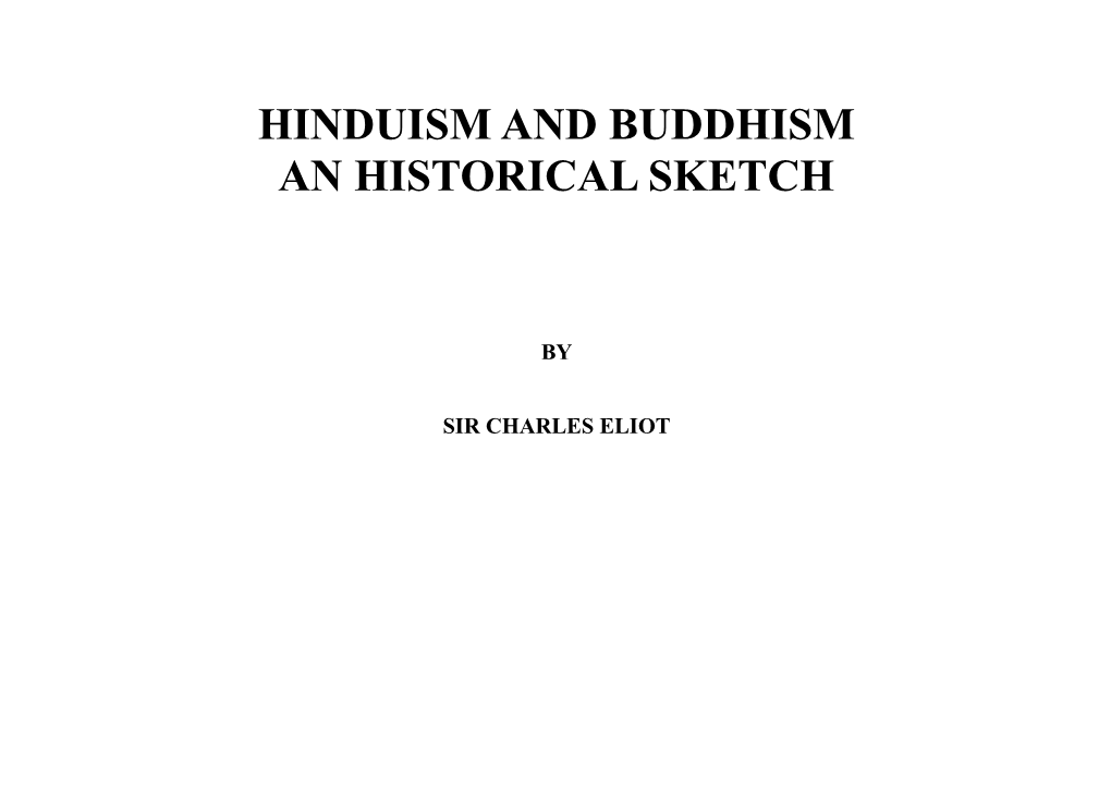 Hinduism and Buddhism an Historical Sketch