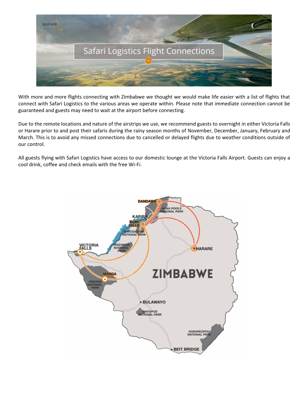 With More and More Flights Connecting with Zimbabwe We