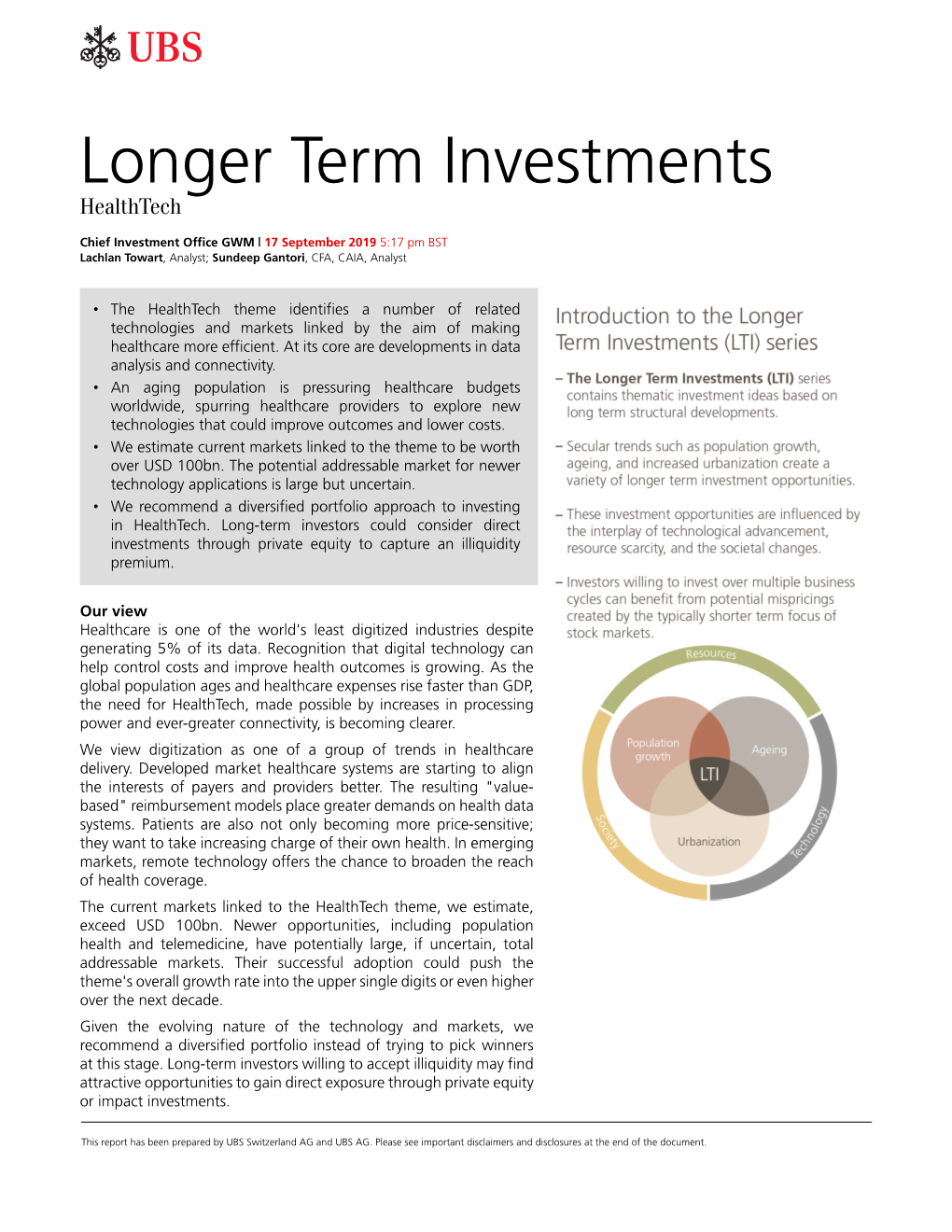 Longer Term Investments Healthtech