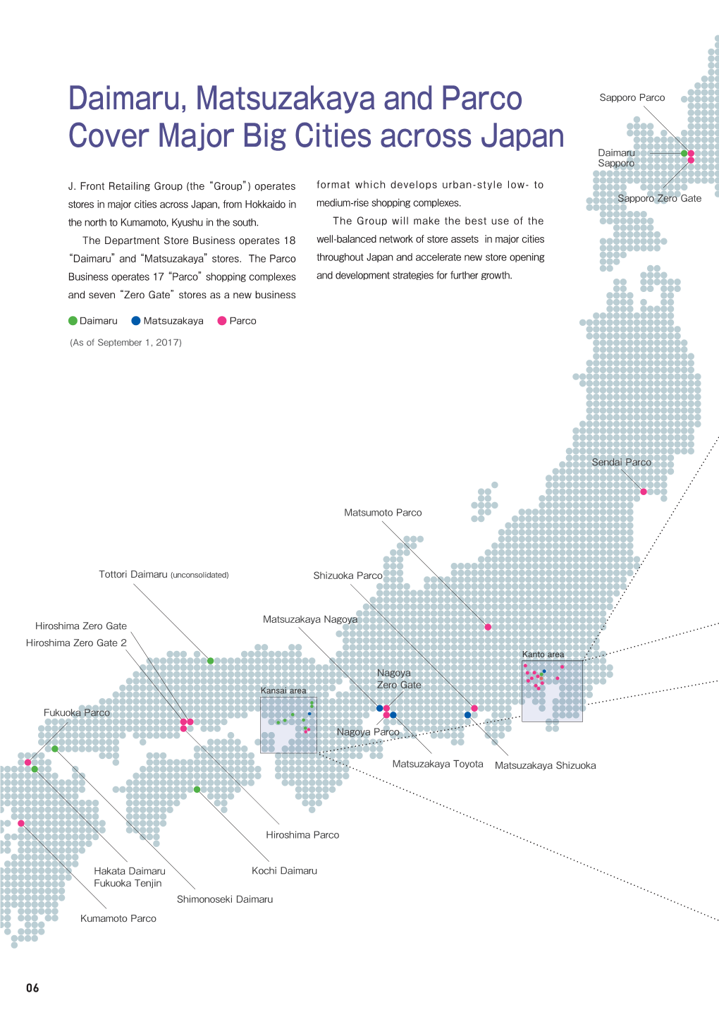 Daimaru, Matsuzakaya and Parco Cover Major Big Cities Across Japan