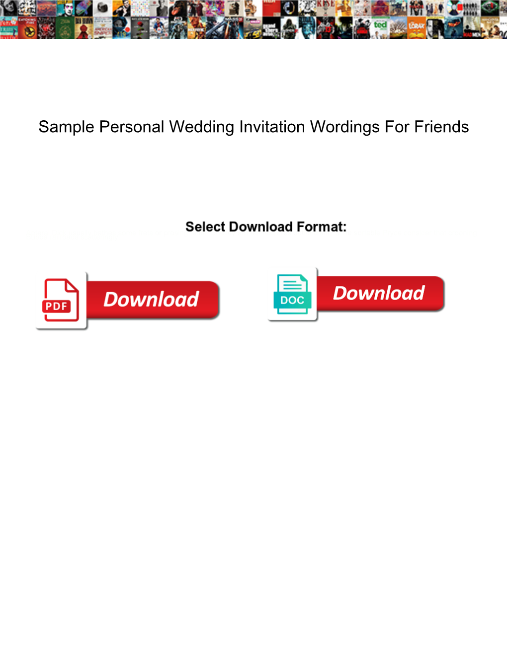 Sample Personal Wedding Invitation Wordings for Friends