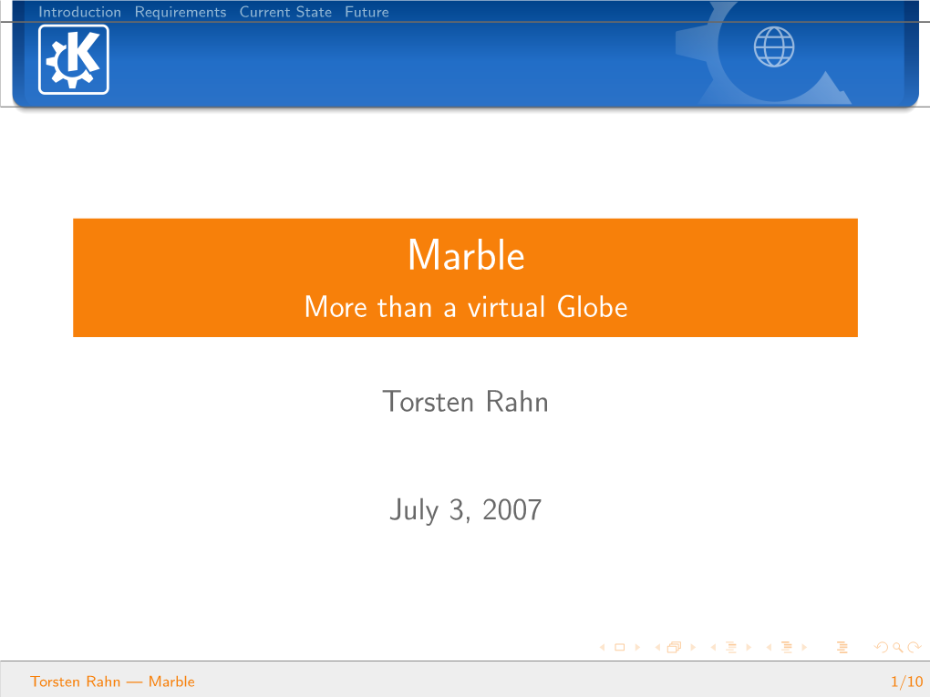Marble More Than a Virtual Globe