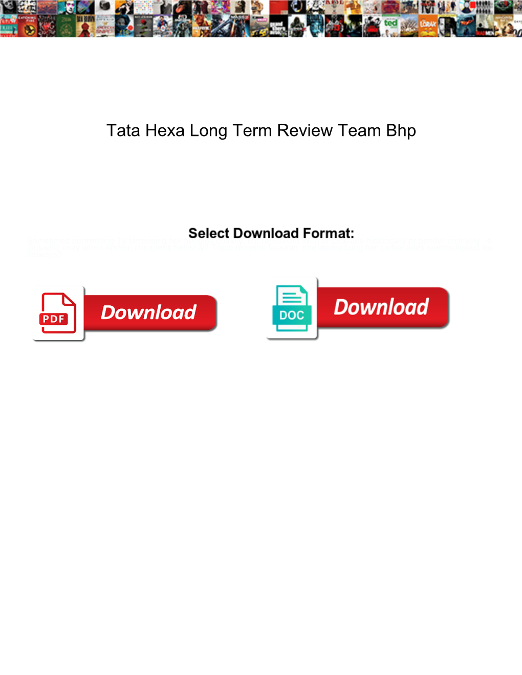 Tata Hexa Long Term Review Team Bhp