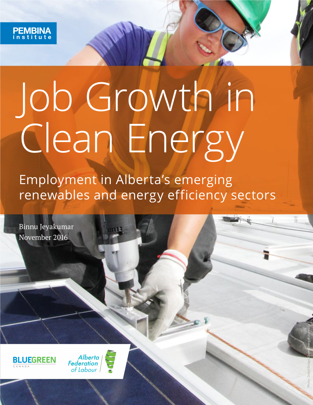 Job Growth in Clean Energy Employment in Alberta’S Emerging Renewables and Energy Efficiency Sectors