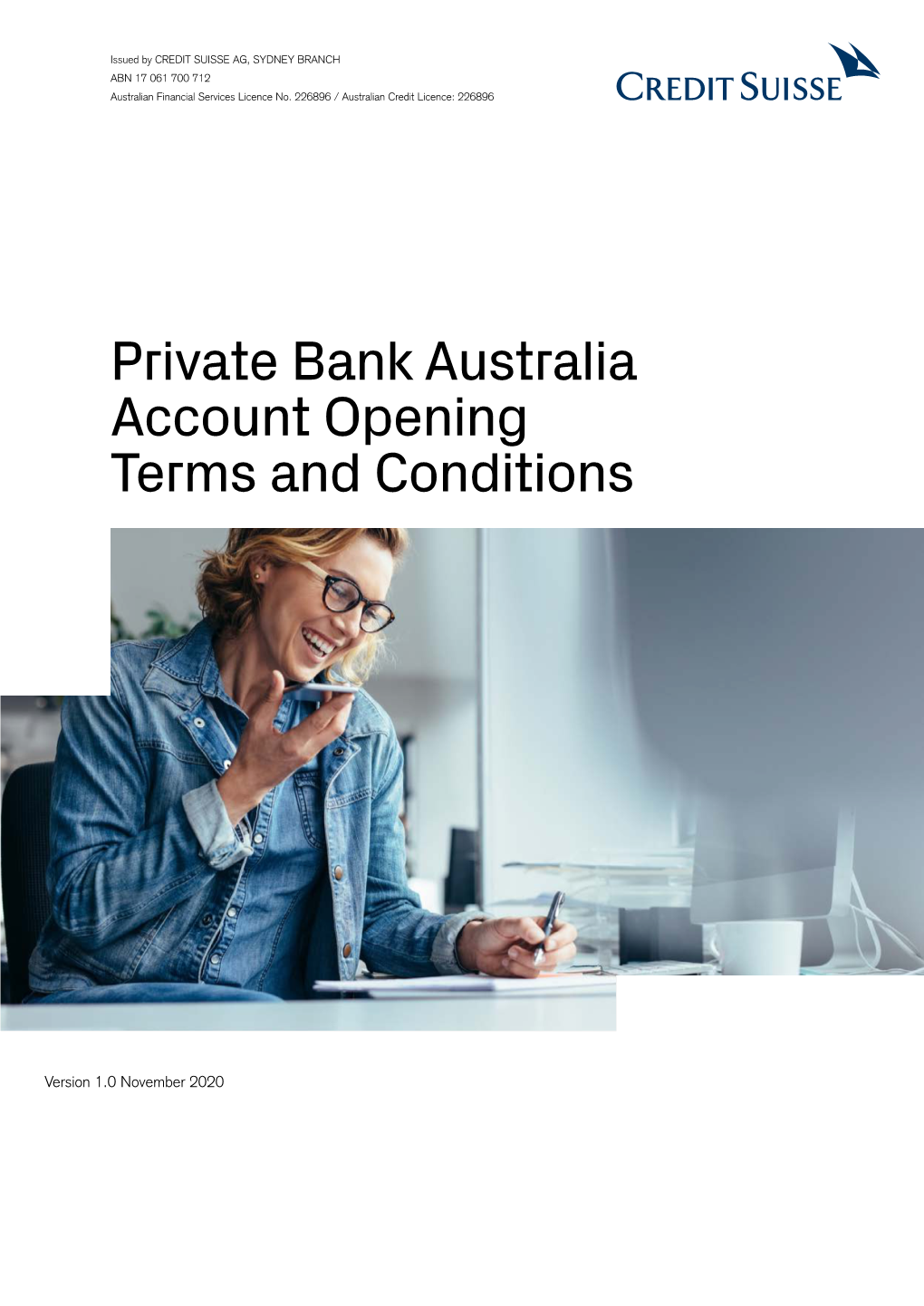 Private Bank Australia Account Opening Terms and Conditions