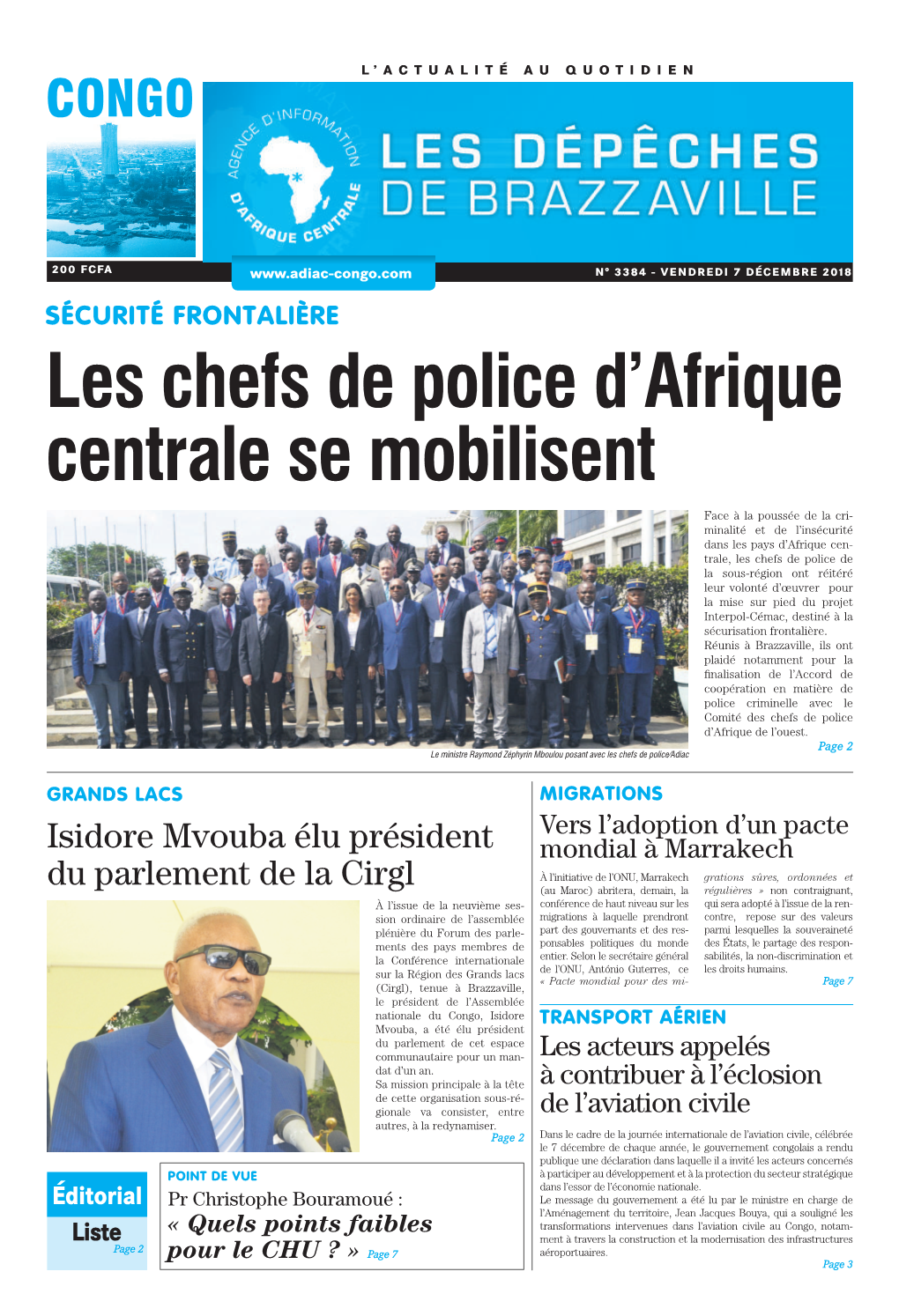 Les Chefs De Police D'afrique Centrale Se Mobilisent