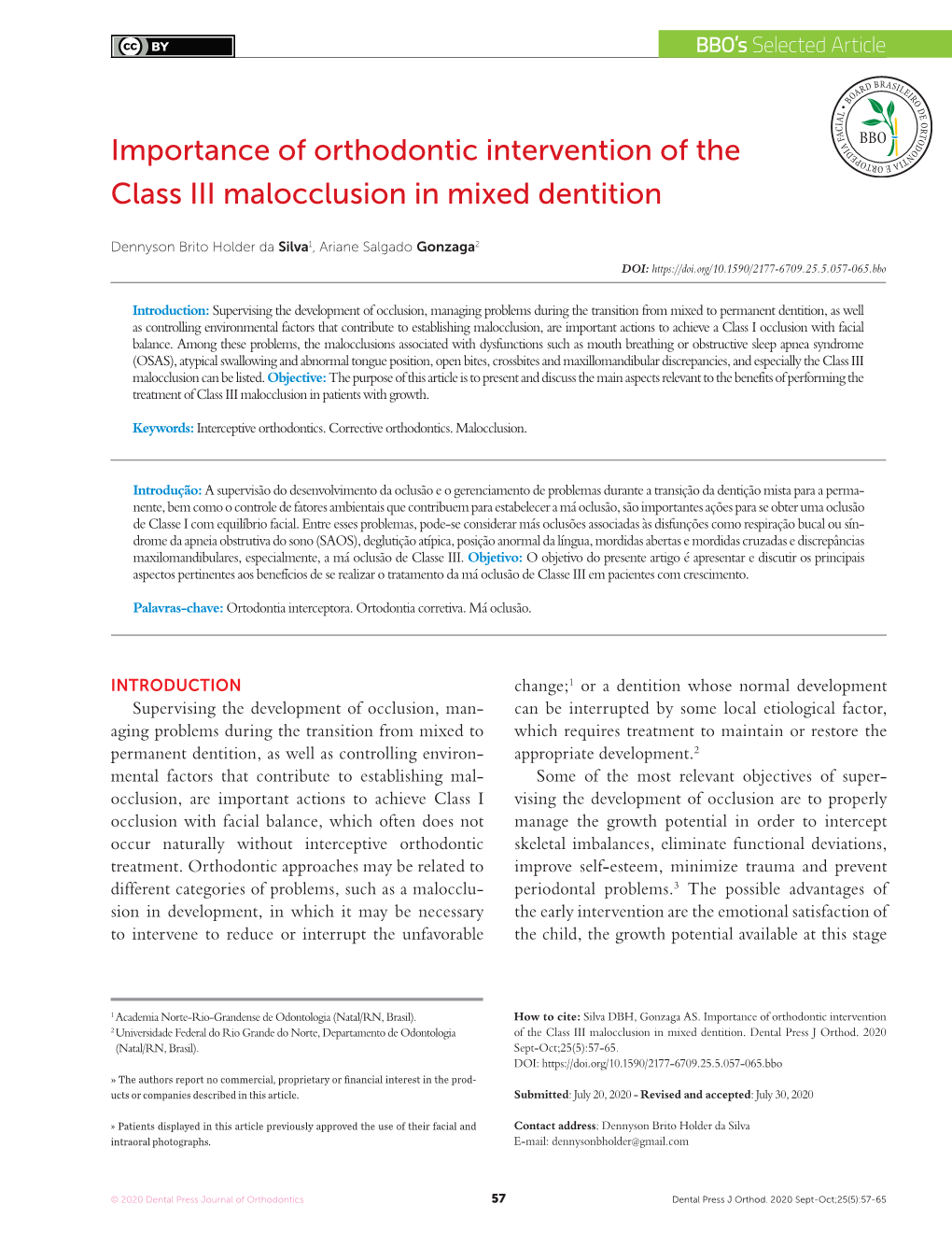 Importance of Orthodontic Intervention of the Class III Malocclusion in Mixed Dentition