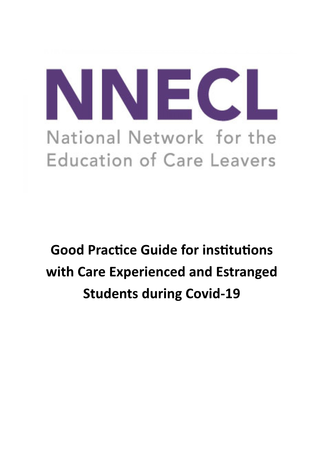NNECL Good Practice Guide for Institutions with Care Experienced