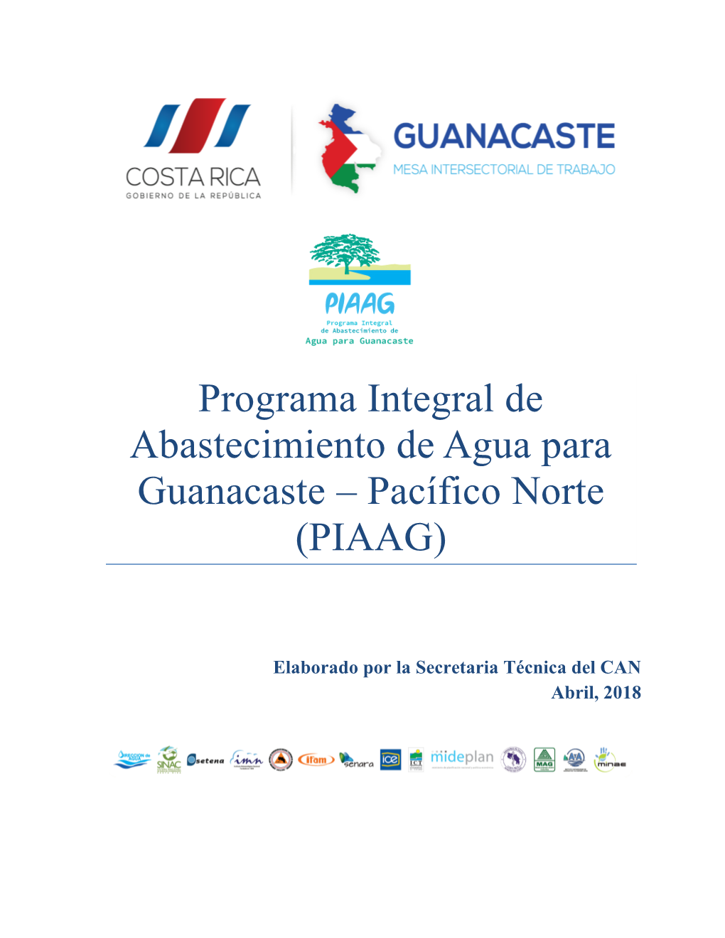 Programa Integral De Abastecimiento De Agua Para Guanacaste – Pacífico Norte (PIAAG)