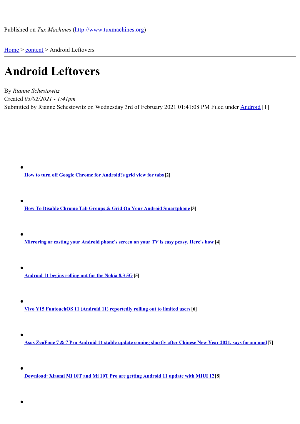 Android Leftovers