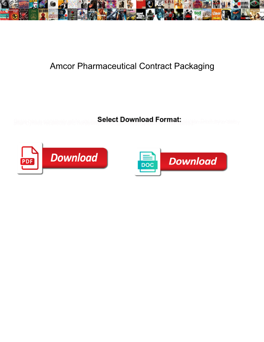 Amcor Pharmaceutical Contract Packaging