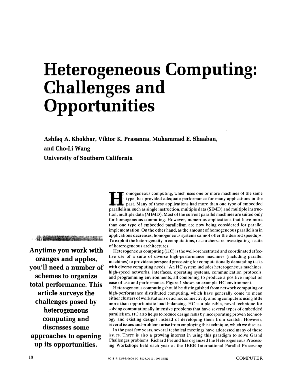 Heterogeneous Computing: Challenges and Opportunities