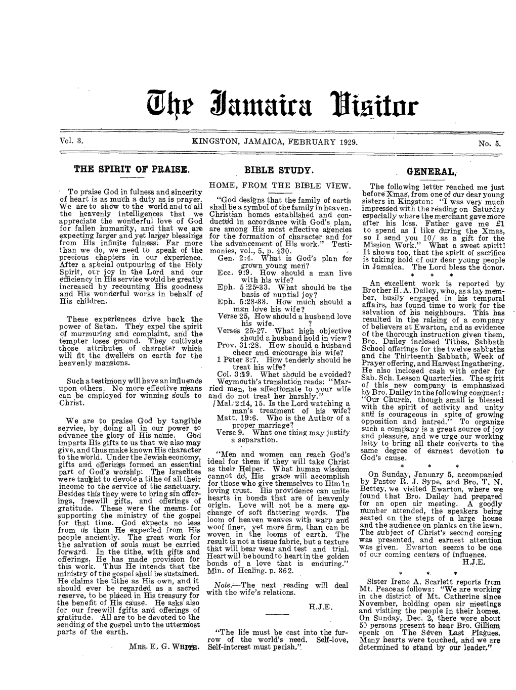 The Jamaica Visitor for 1929