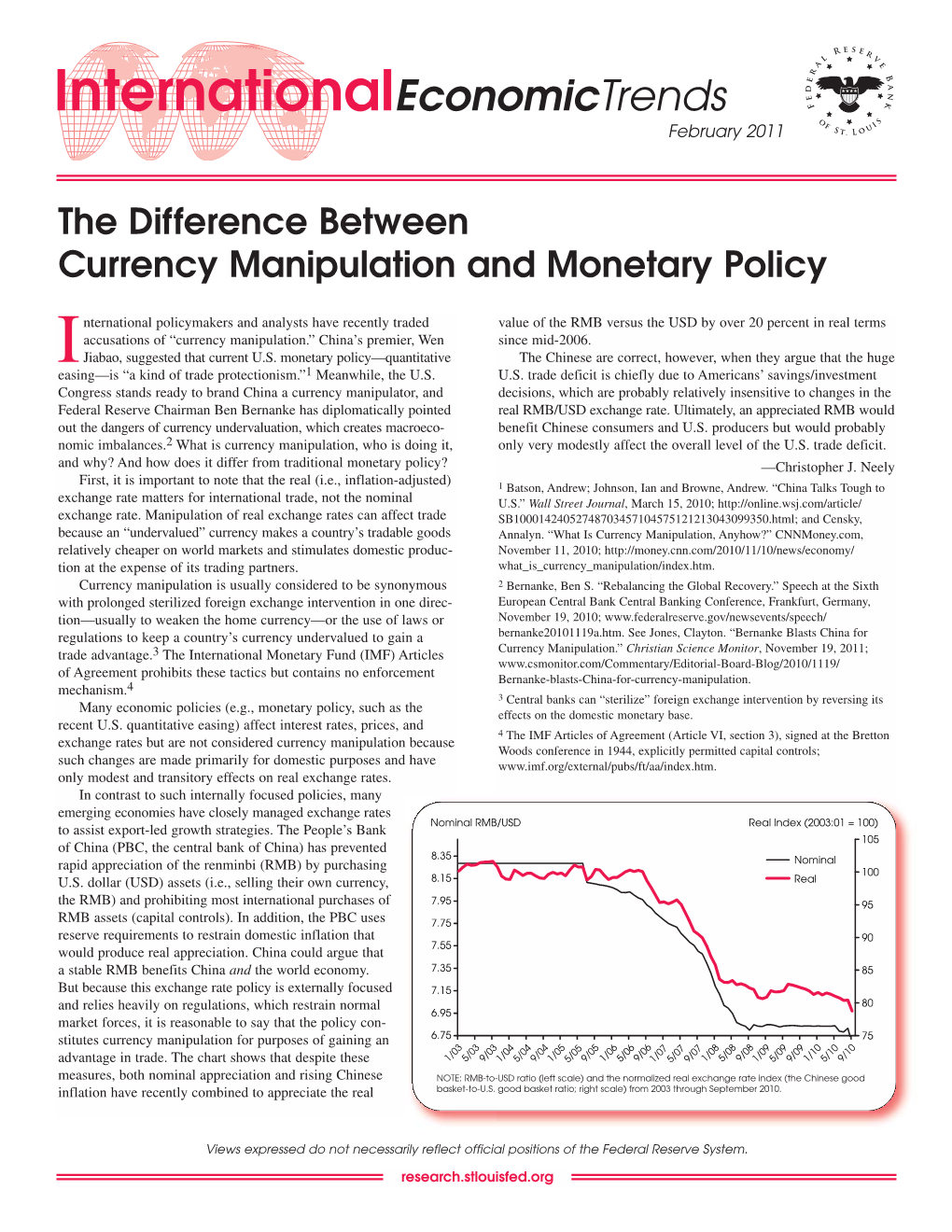 The Difference Between Currency Manipulation and Monetary Policy