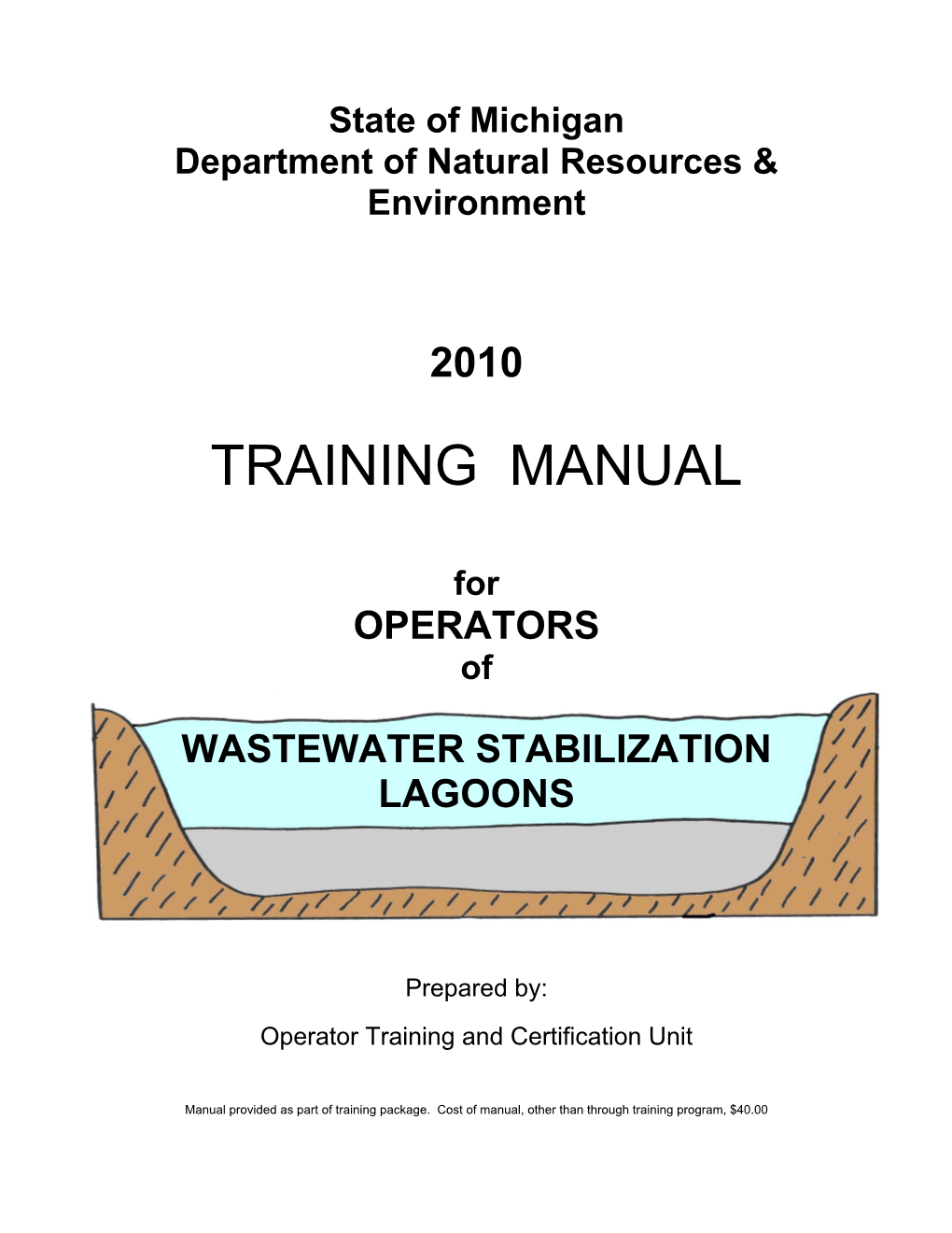 Wastewater Stabilization Lagoon Training Manual