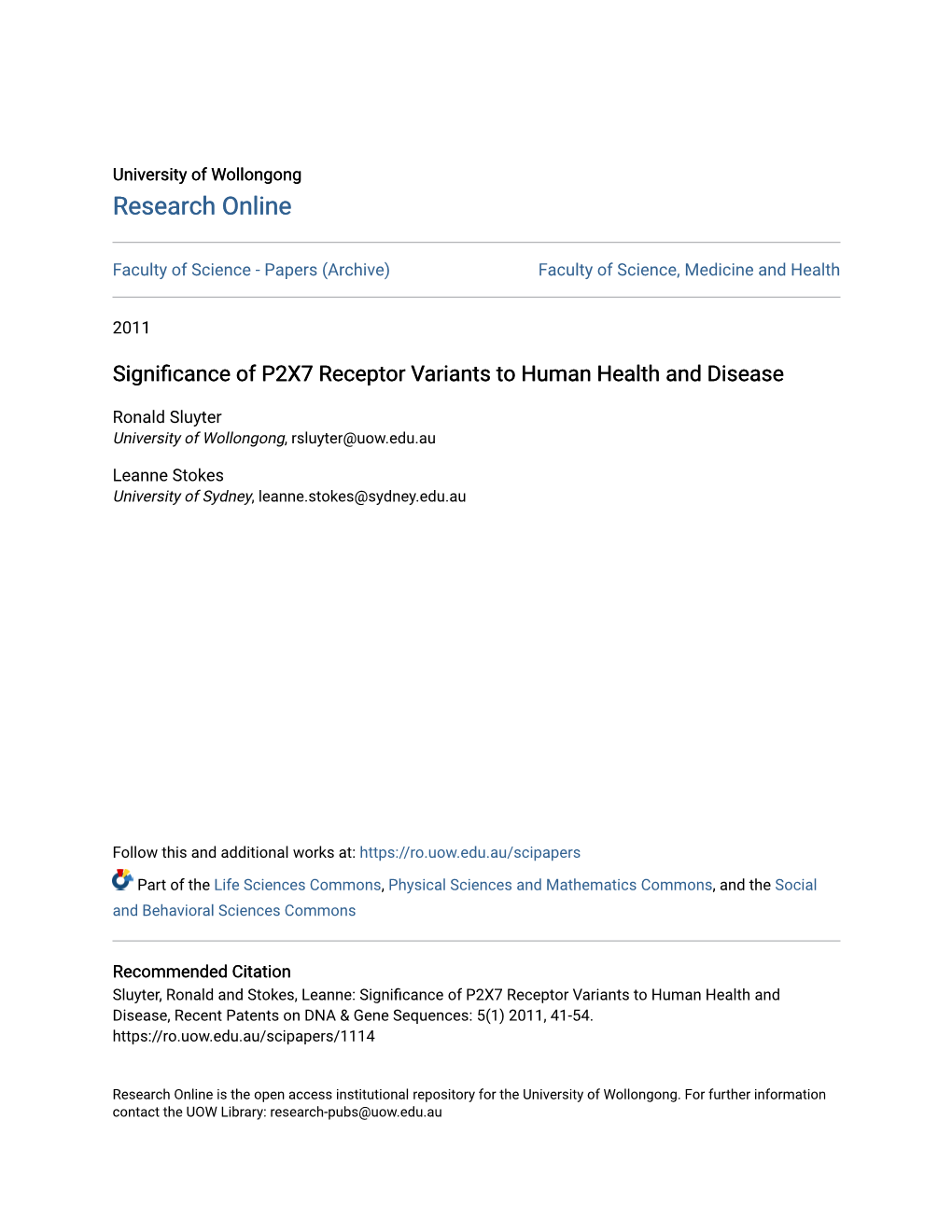 Significance of P2X7 Receptor Variants to Human Health and Disease