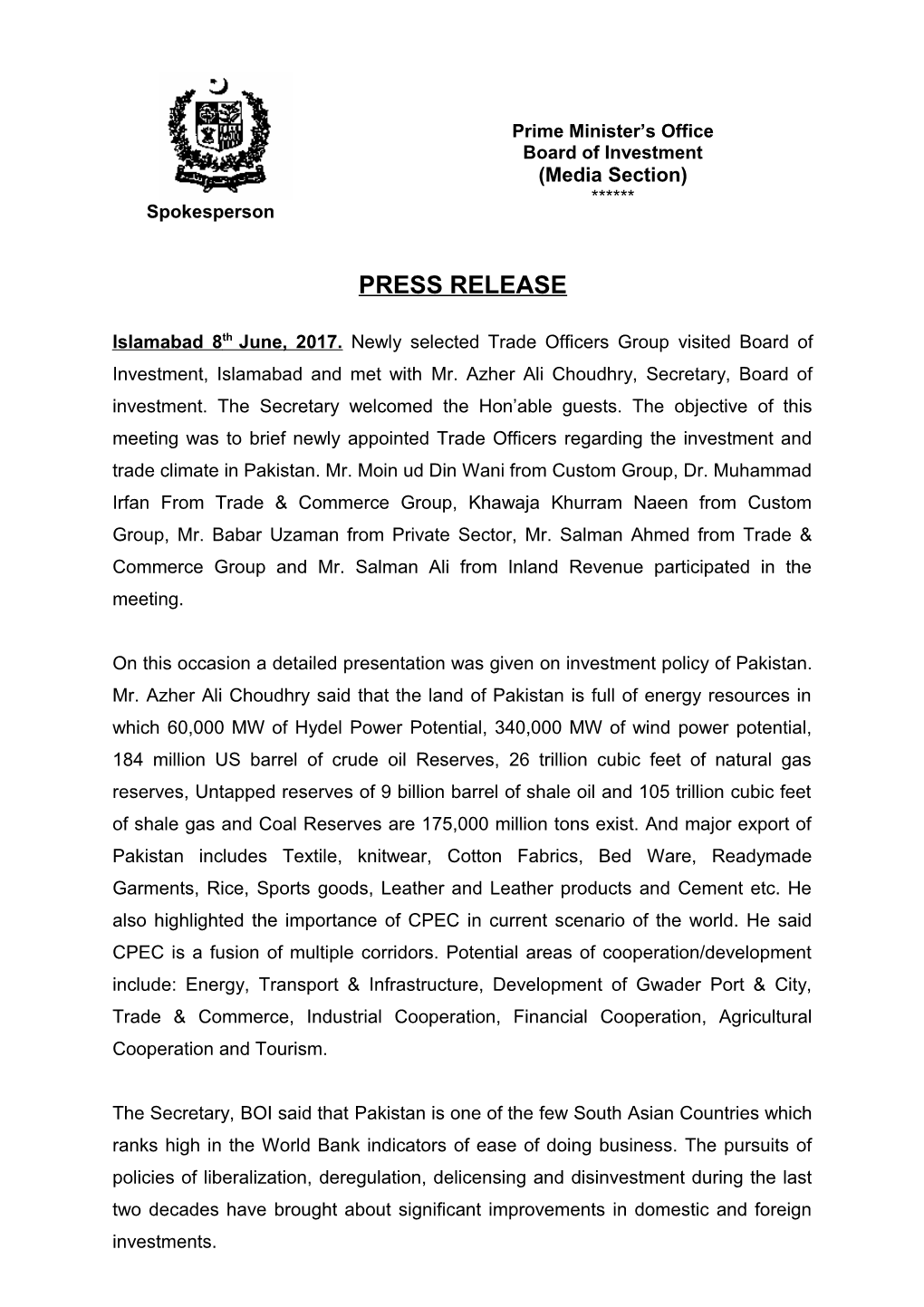 Press Release s62