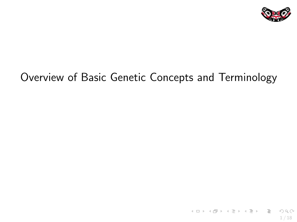 Overview of Basic Genetic Concepts and Terminology