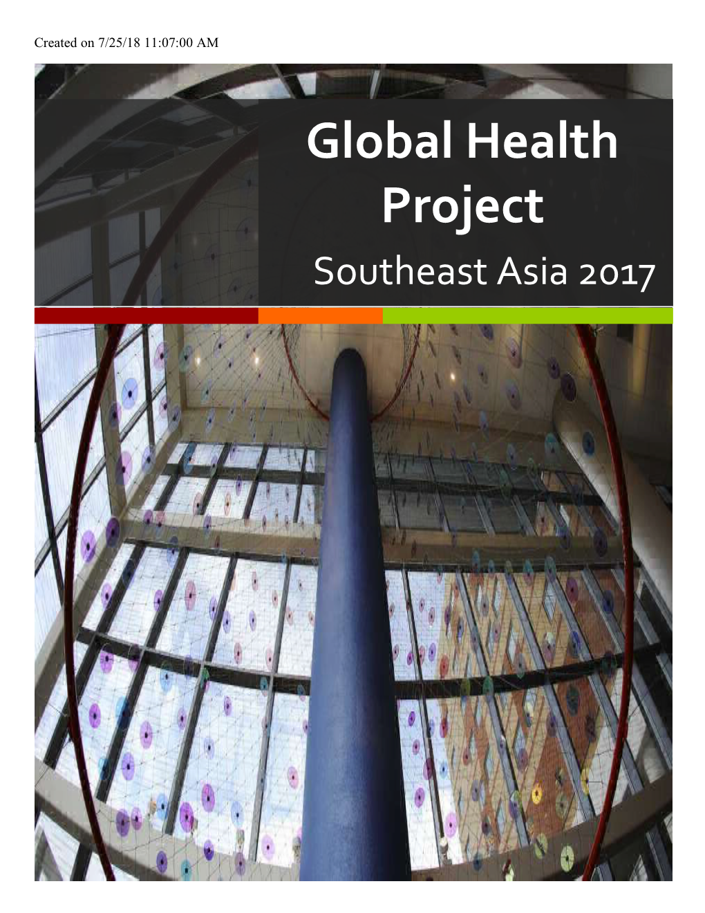 Global Health Project Southeast Asia 2017