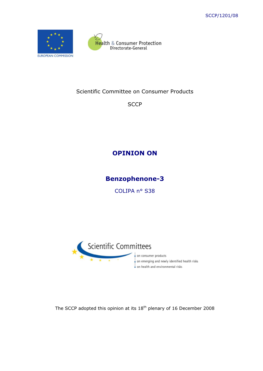 Opinion on Benzophenone-3