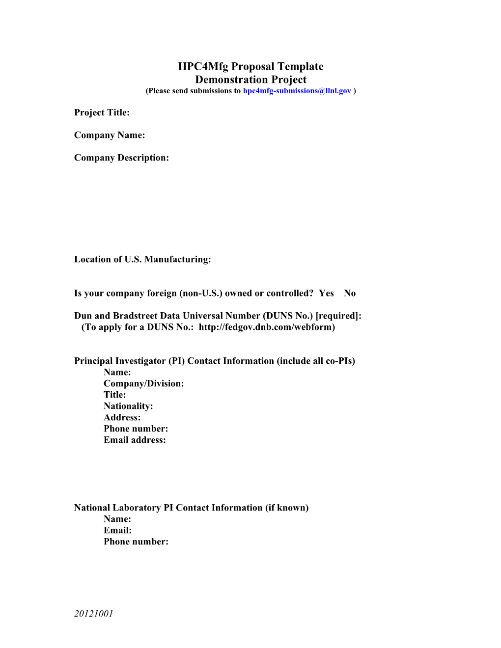 DRAFT WFO Proposal and SOW Development Template