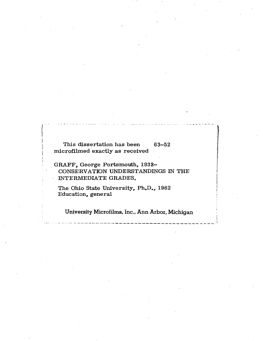 University Microfilms, Inc., Ann Arbor, Michigan INTRODUCTION
