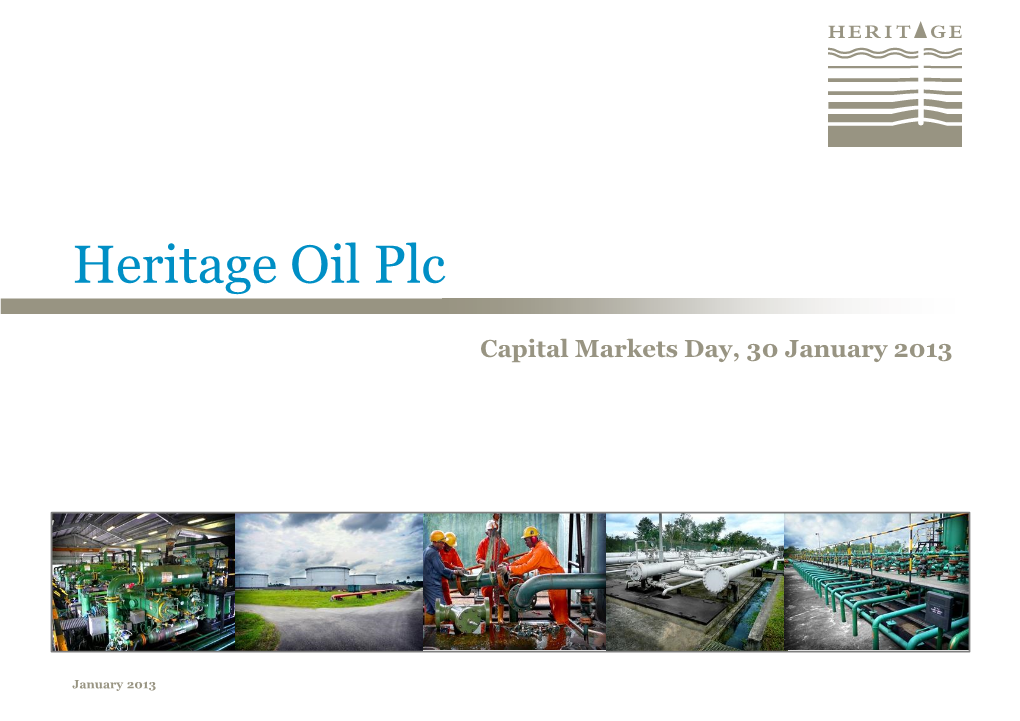 Capital Markets Day, 30 January 2013