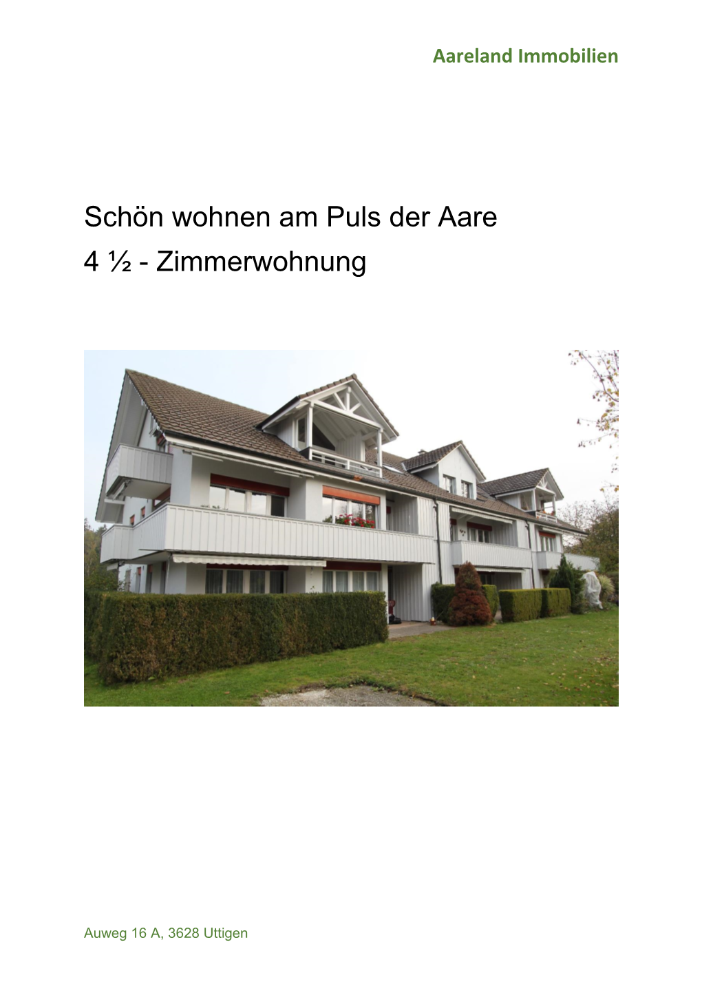 Schön Wohnen Am Puls Der Aare 4 ½ - Zimmerwohnung