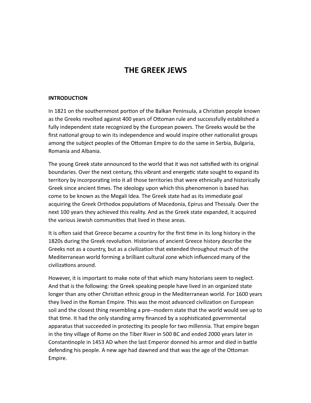 The Greek Jews