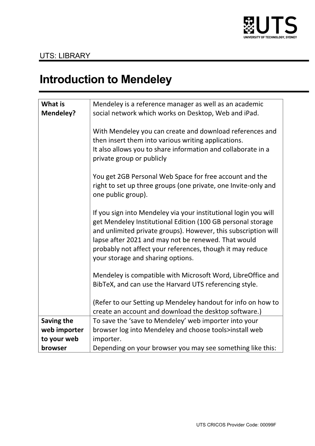 Introduction to Mendeley