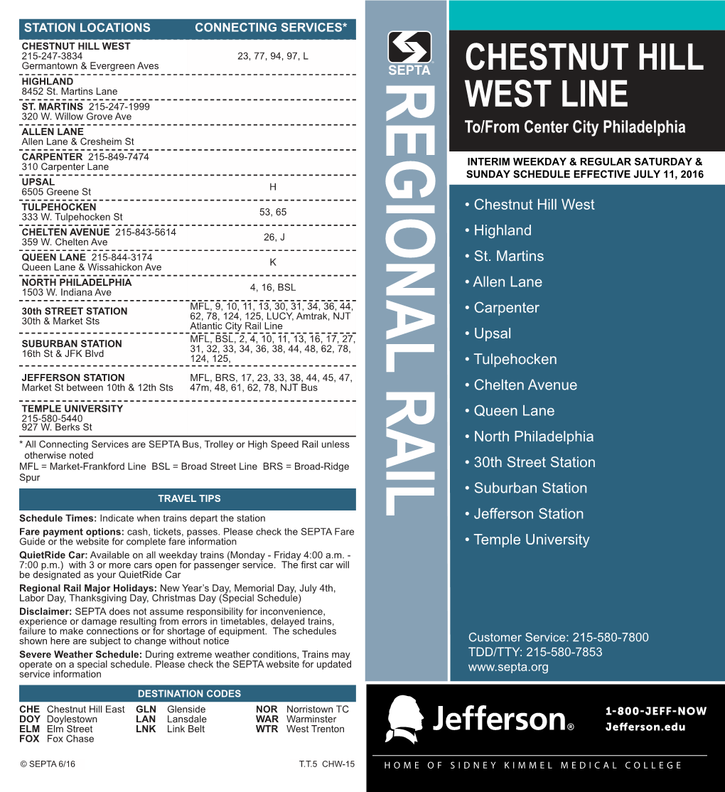 Chestnut Hill West Line Public Timetable Layout 1 5/13/2016 10:13 AM Page 1