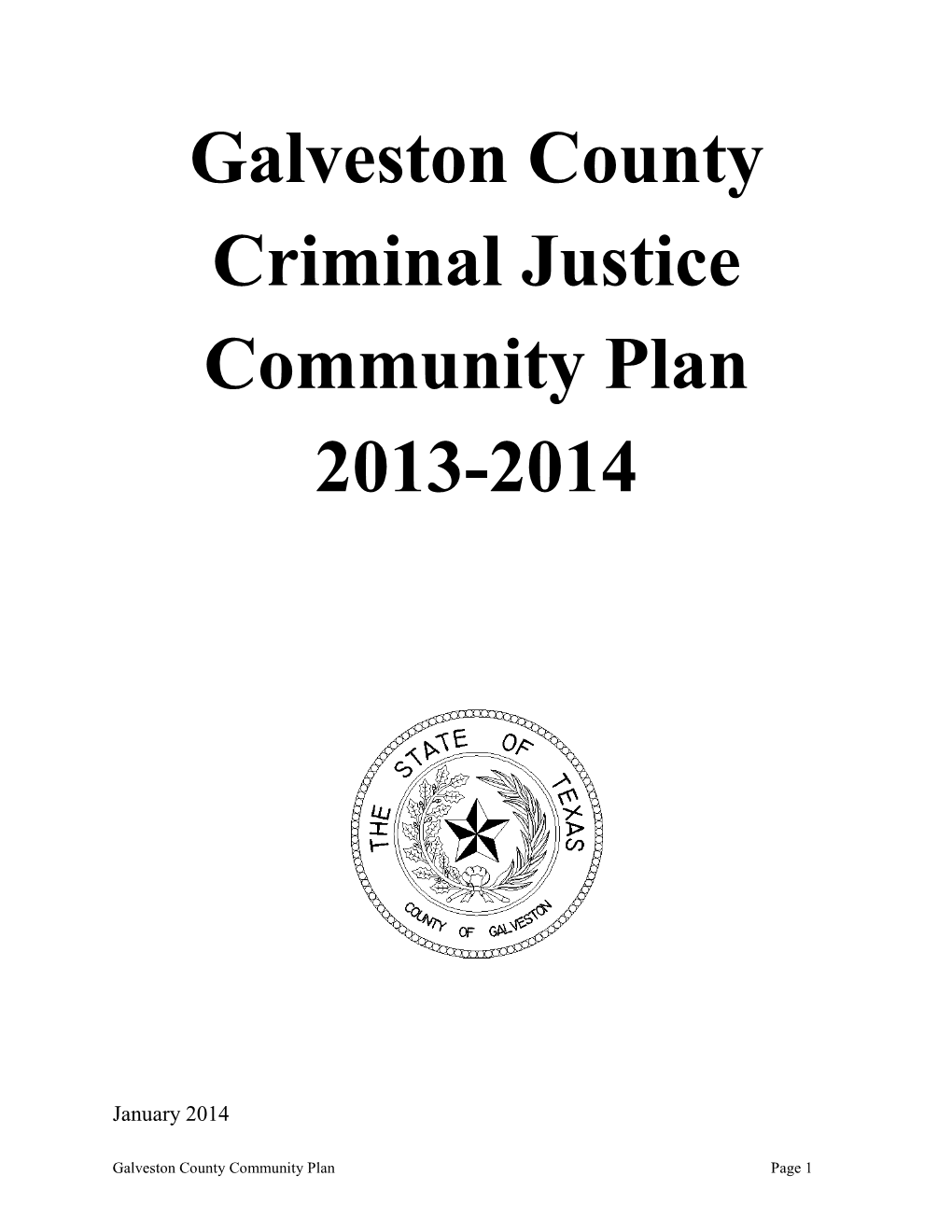 2013-2014 Criminal Justice Community Plan