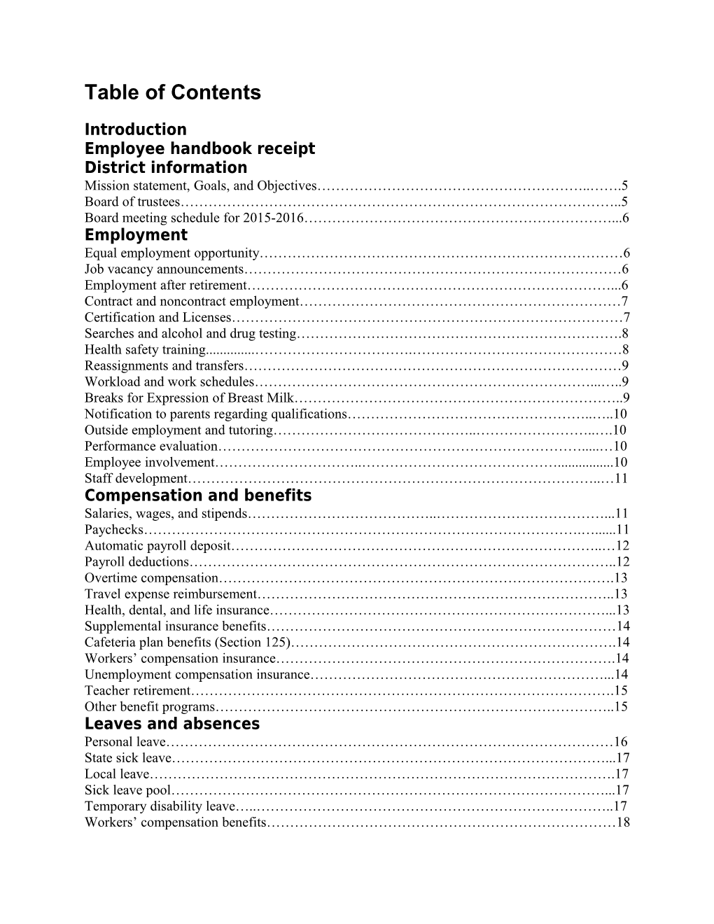 Table of Contents s174