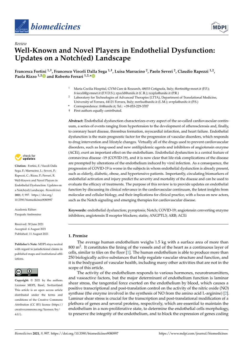 Well-Known and Novel Players in Endothelial Dysfunction: Updates on a Notch(Ed) Landscape