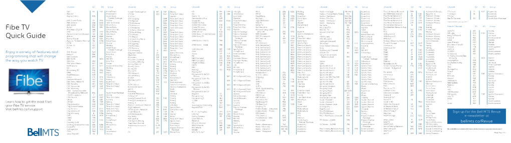 Fibe TV Quick Guide