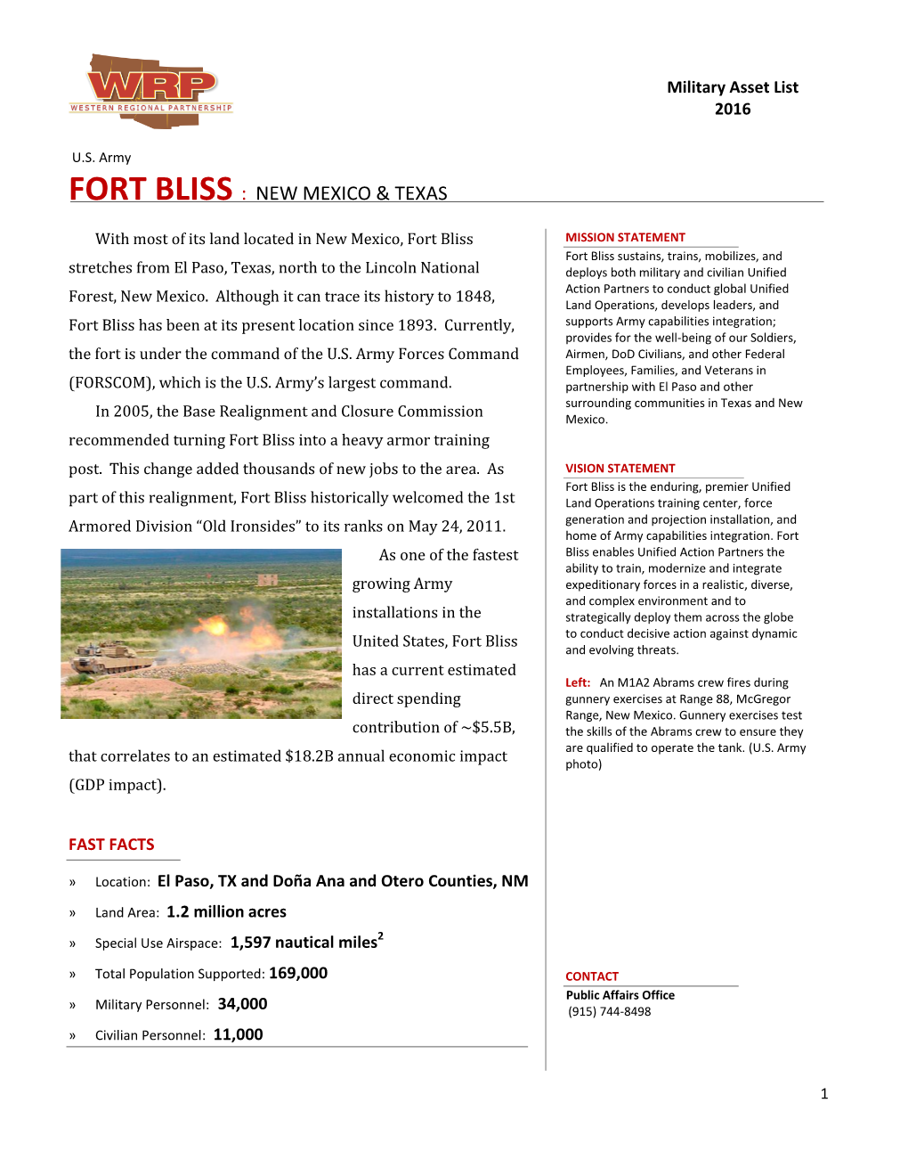 Fort Bliss : New Mexico & Texas