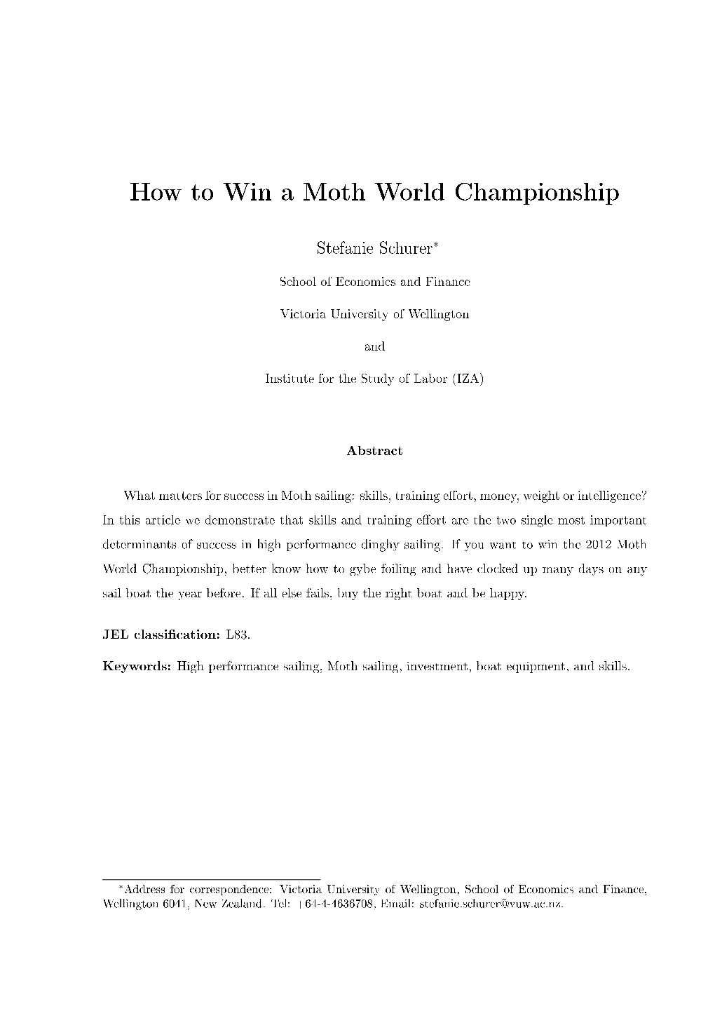 How to Win a Moth World Championship