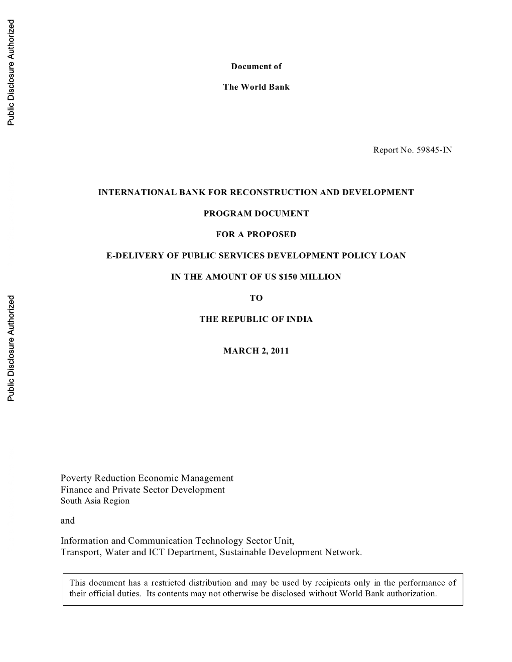 World Bank Document